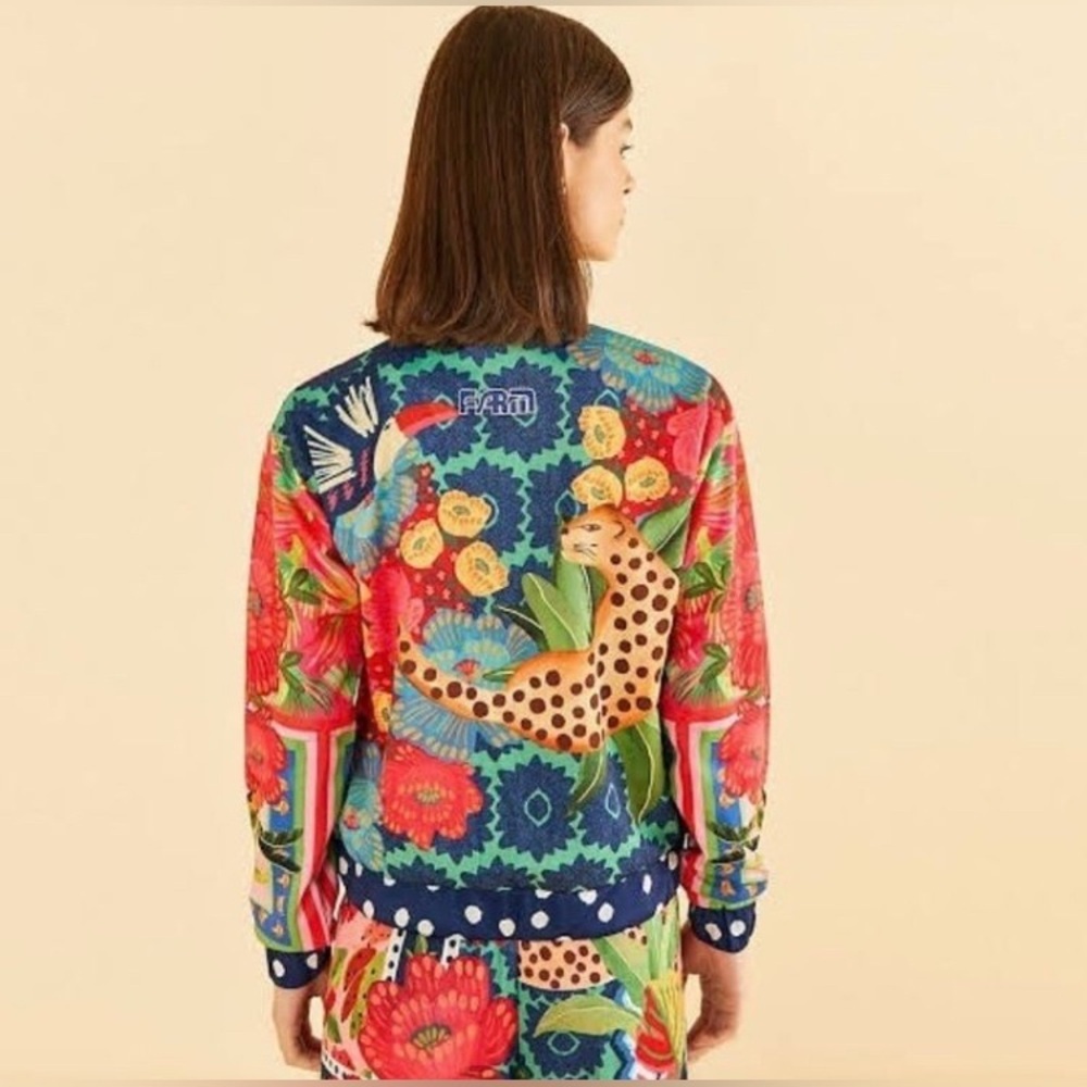 NEW Farm Rio Tropical Floral Jacket - Picture 3 of 12